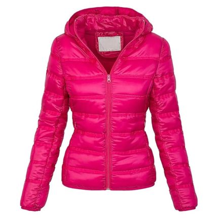 Women's Quilted Jacket Transition Jacket Hood Short Jacket Warm S-XXL