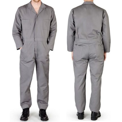 Natural Workwear Adult Mens Unisex Long Sleeve Coverall Grey 2X - Runs 1 Size Small
